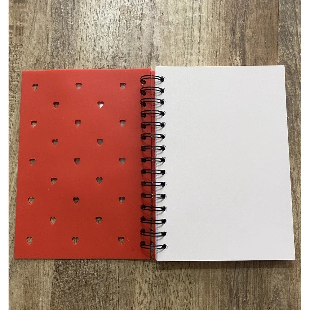 New Culturefly Red‎ Sweet Sayings Widget Spiral Journal Blank Lined Notebook